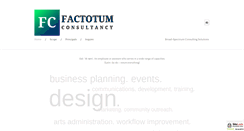 Desktop Screenshot of factotumconsultancy.com